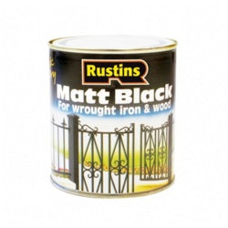 Rustins Matt Black Paint - 1L