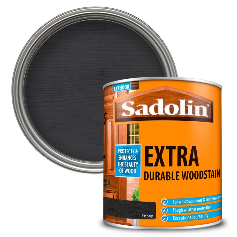 Sadolin Extra Durable Woodstain - 1L Ebony