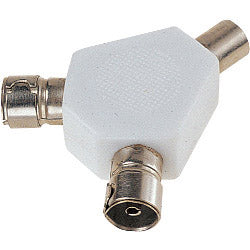 Securlec 2 Way Coax Splitter - Bubble Packed