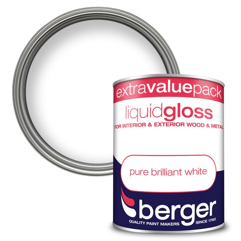 Berger Liquid Gloss 1.25L - Pure Brilliant White