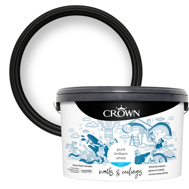 Crown Matt Emulsion 10L - Pure Brilliant White