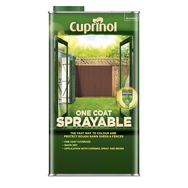 Cuprinol One Coat Sprayable Fence Treatment 5L - Rich Cedar