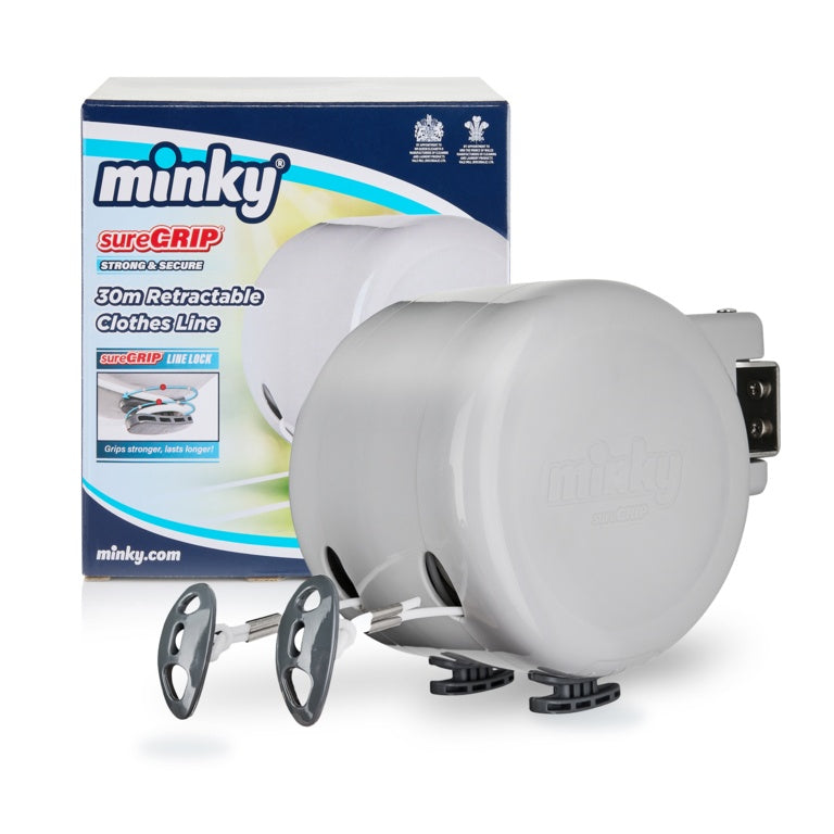 Minky Suregrip Retractable Clothes Line - 2 x 15m