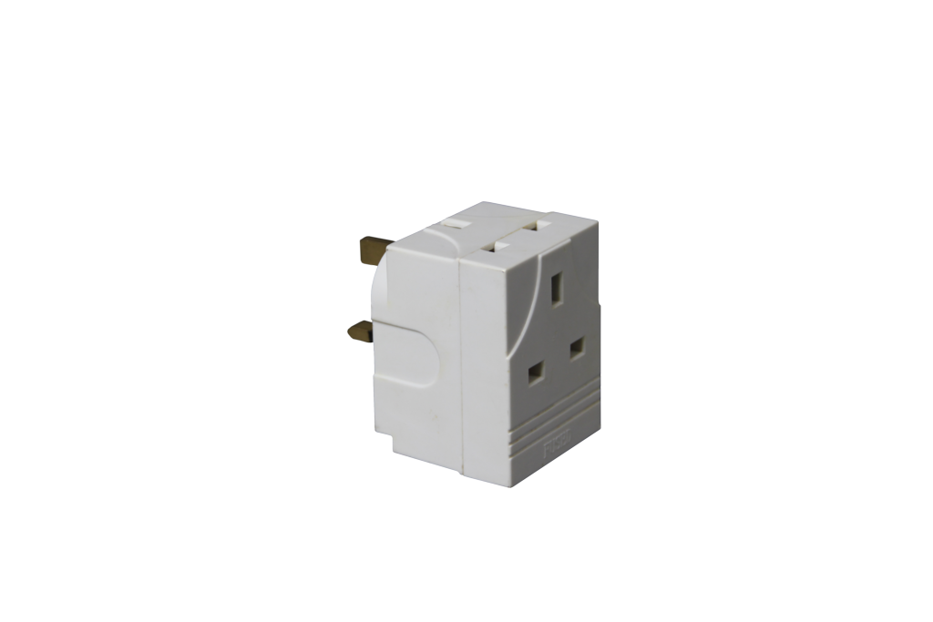 Securlec 3 Way Plug In Adaptor Fused White 13 Amp