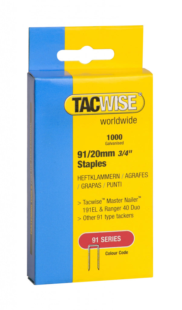 Tacwise Tacker Staples Pack 1000 - 20mm
