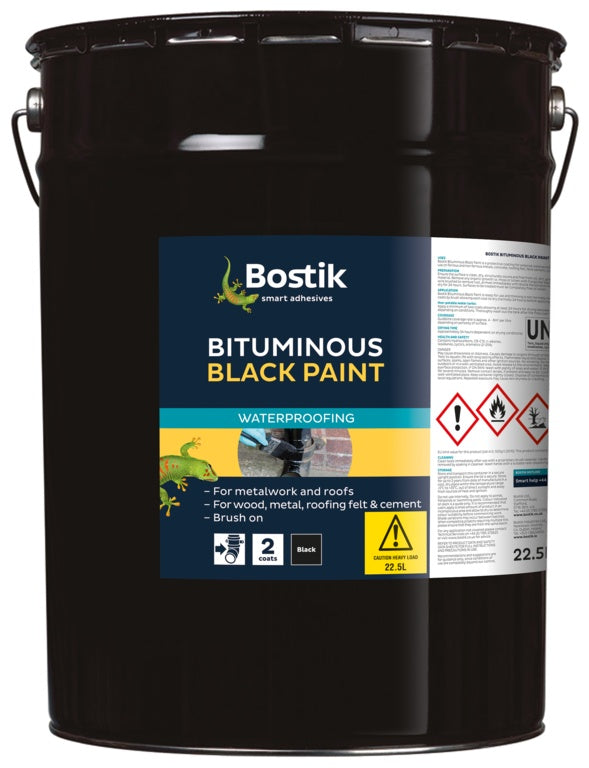 Bostik Bituminous Black Paint - 22.5L
