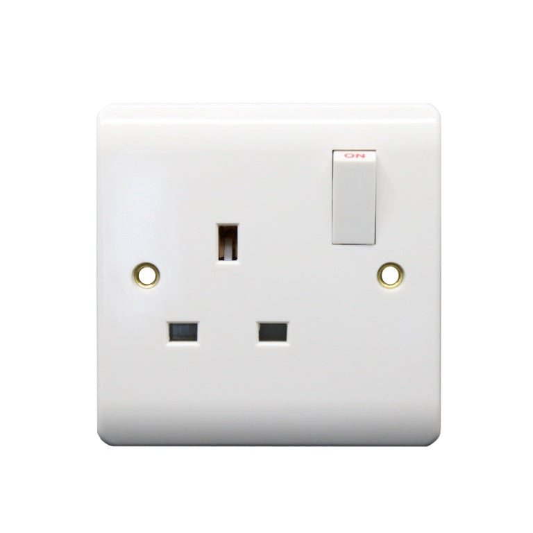 Securlec 1 Gang Switched Socket Double Pole - 13A