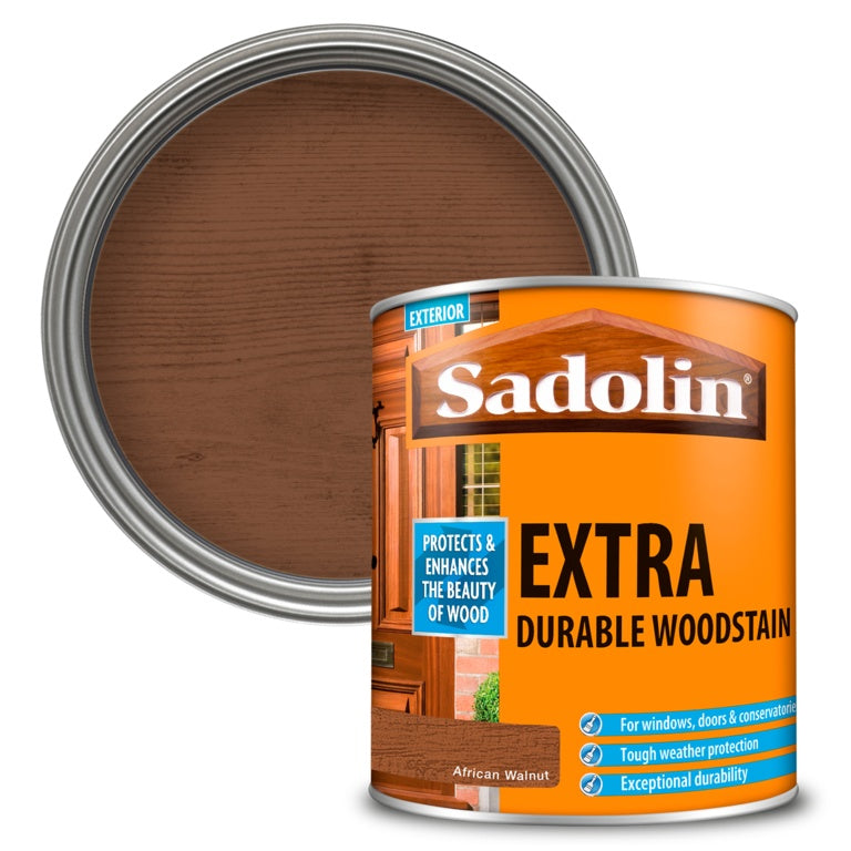 Sadolin Extra Durable Woodstain - 1L African Walnut