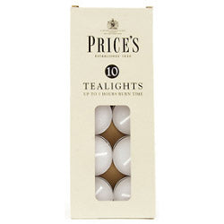 Price's Candles White Tealights - Pack 10