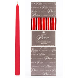 Price's Candles Venetian 10" Candle - Pack 10 Red