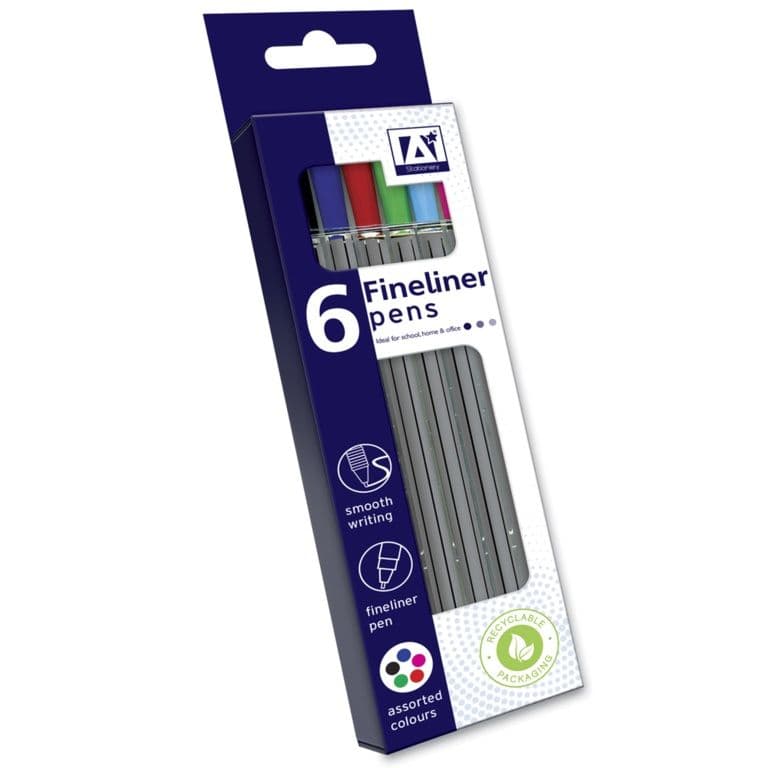 A Star Fineliners - Pack 8 Assorted