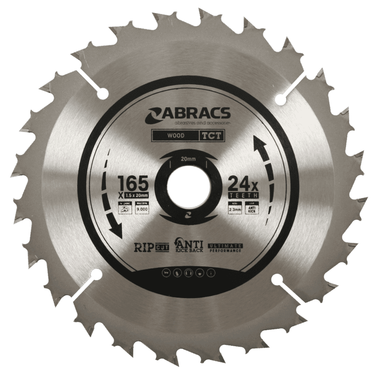 Abracs Circular Saw Blade - 165mm x 20mm x 24t 240v