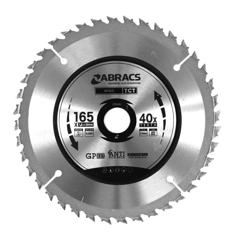 Abracs Circular Saw Blade - 165mm x 20mm x 40t