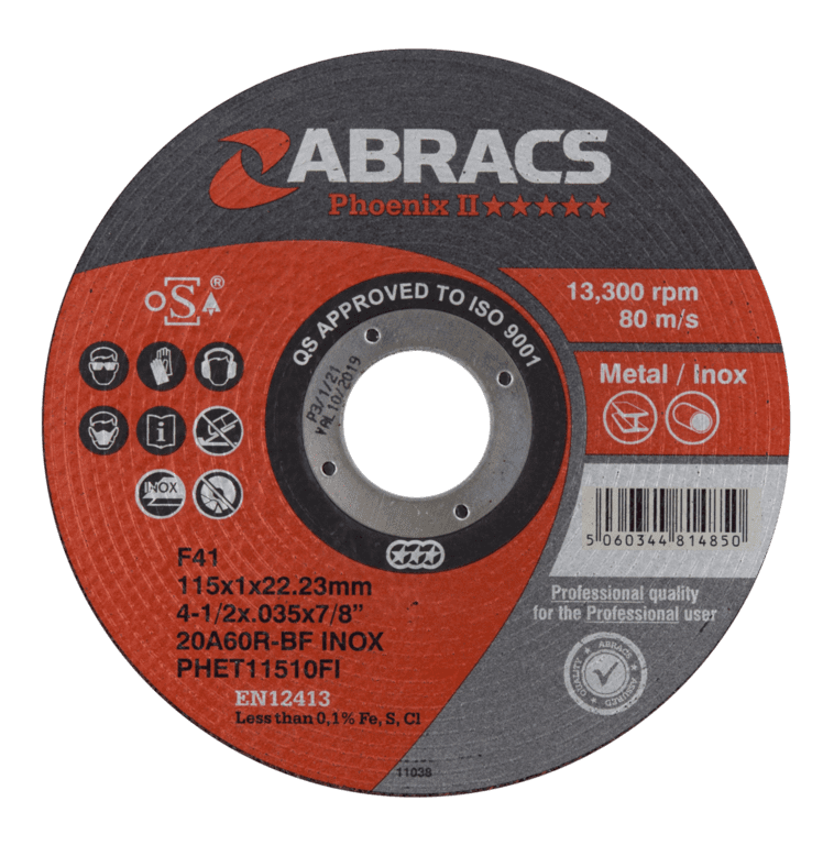 Abracs Phoenix II Extra Thin Cutting Disc - 115mm x 22mm