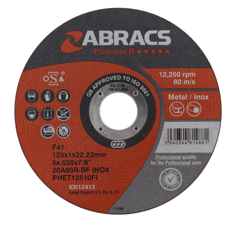 Abracs Phoenix II Extra Thin Cutting Disc - 125mm x 22mm