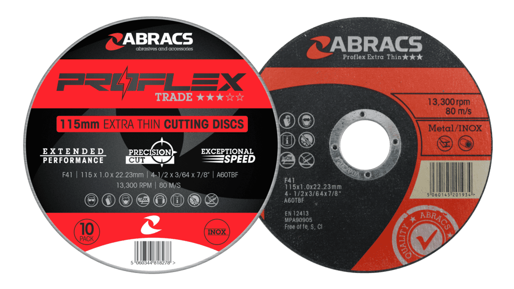 Abracs Proflex Extra Thin Cutting Discs Pack 10 - 115mm