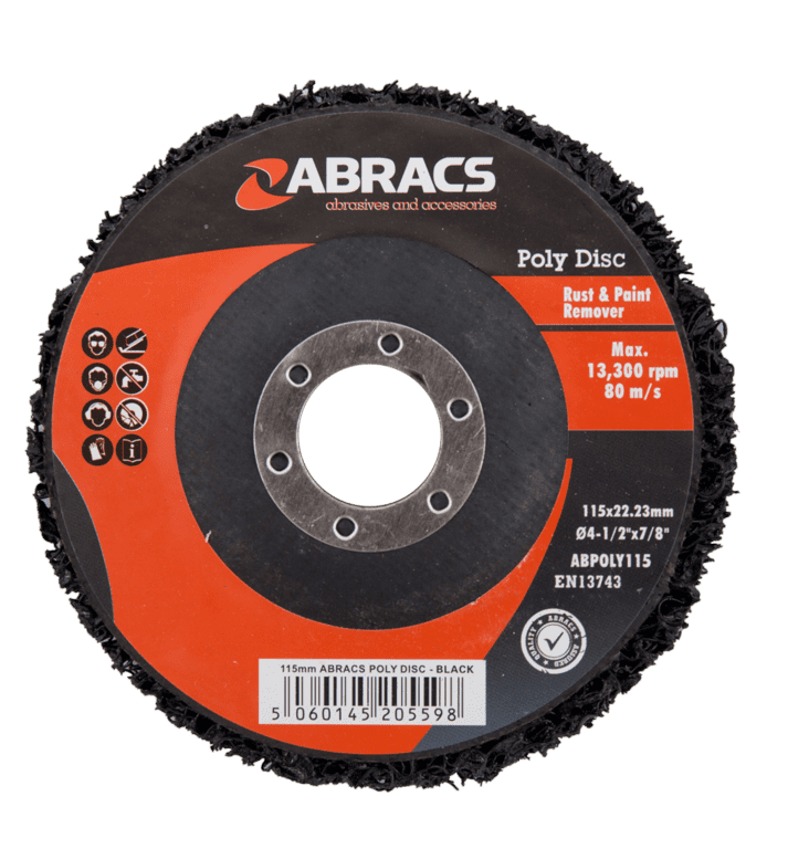 Abracs Rust & Paint Removal Poly Disc - 115 x 22mm