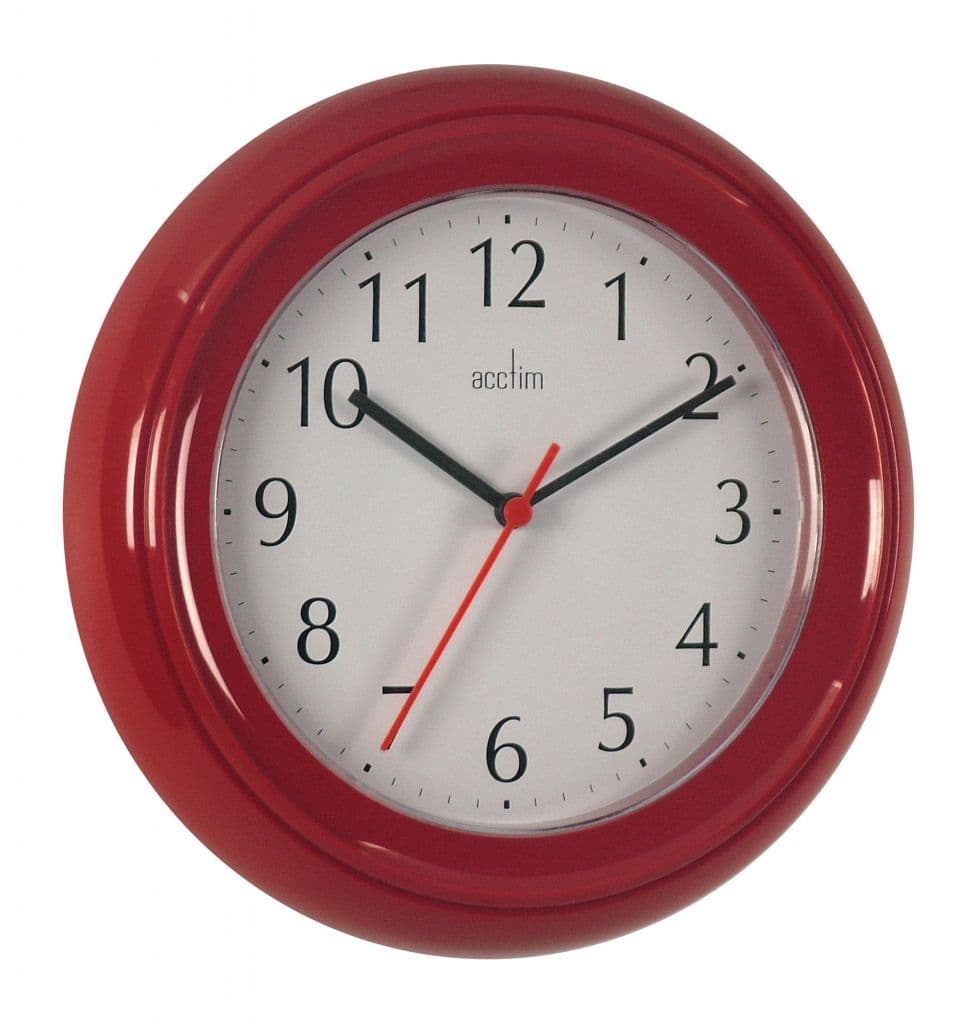 Acctim Wycombe Wall Clock - Red