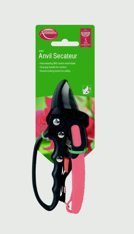 Ambassador Anvil Secateur - 18mm Cutting