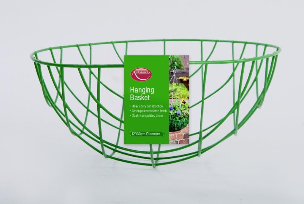 Ambassador Hanging Basket - 30cm/12" Green