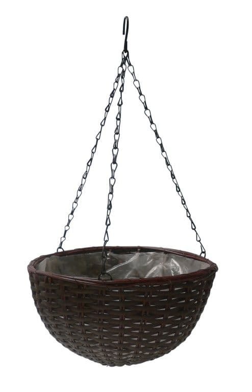 Ambassador Polyrattan Hanging Basket - 12"