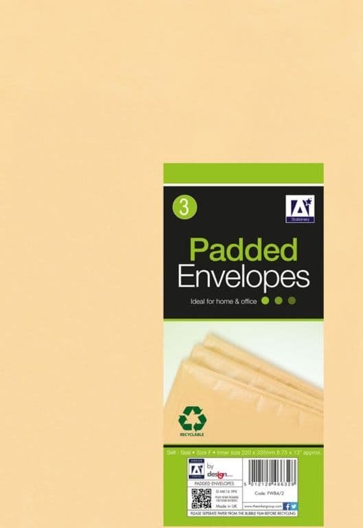 Anker Padded Brown Envelopes - 240 x 345 Pack 3