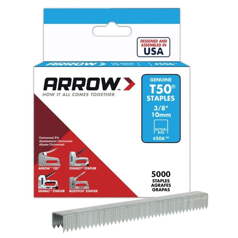 Arrow T50 Staples 10mm 3/8" - Box 5000