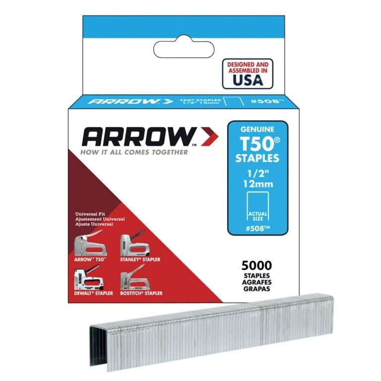 Arrow T50 Staples 12mm 1/2" - Box 5000