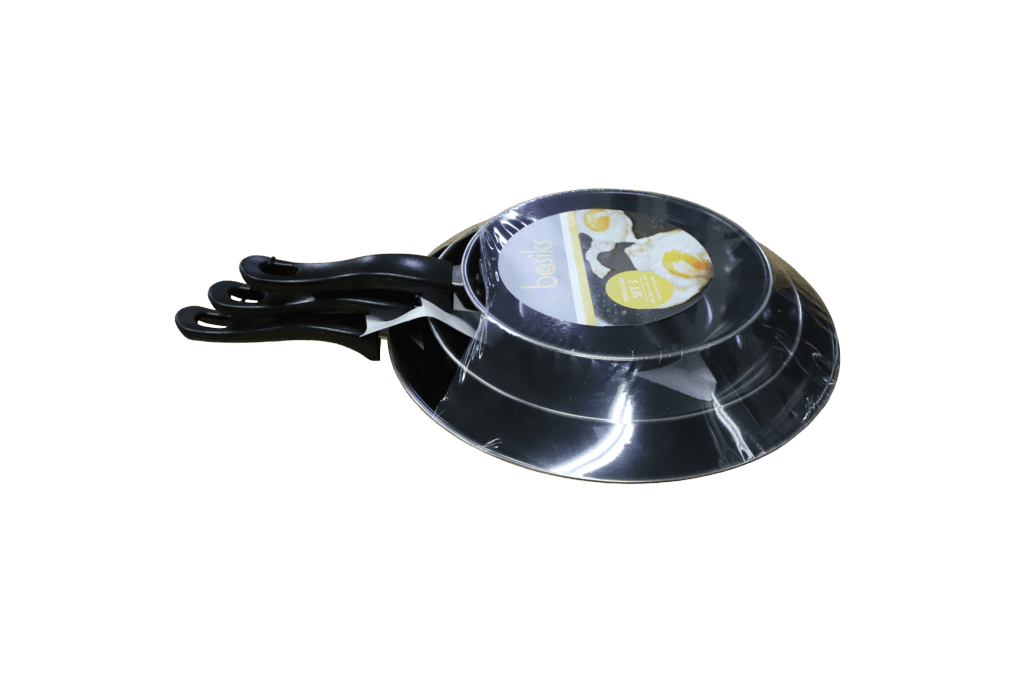 Basiks Carbon Steel Frying Pan Set - 3 Piece
