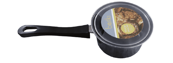 Basiks Carbon Steel Saucepan And Lid - 14cm