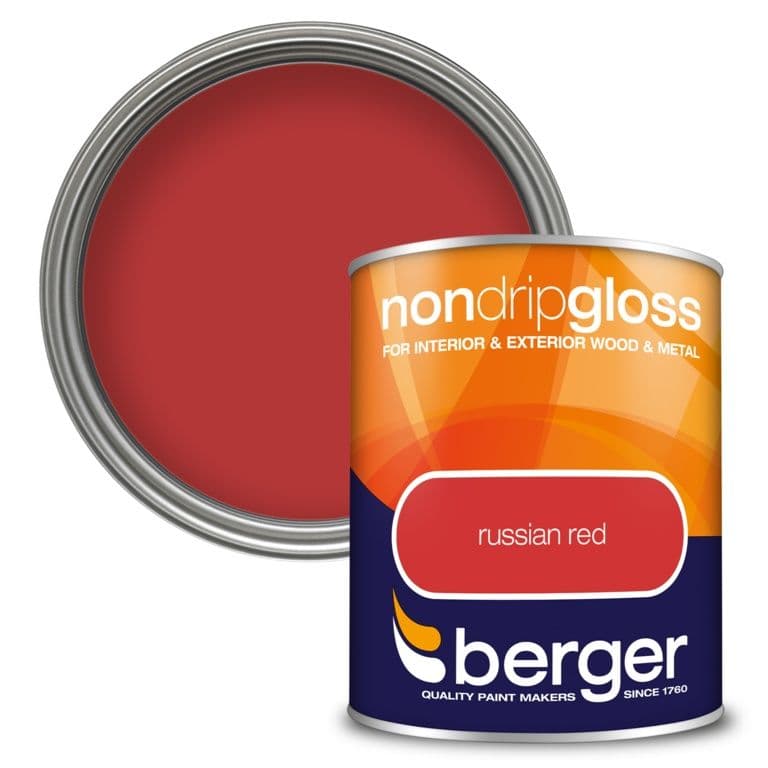 Berger Non Drip Gloss 750ml - Russian Red