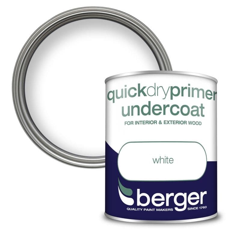 Berger Quick Dry Primer Undercoat 750ml - White