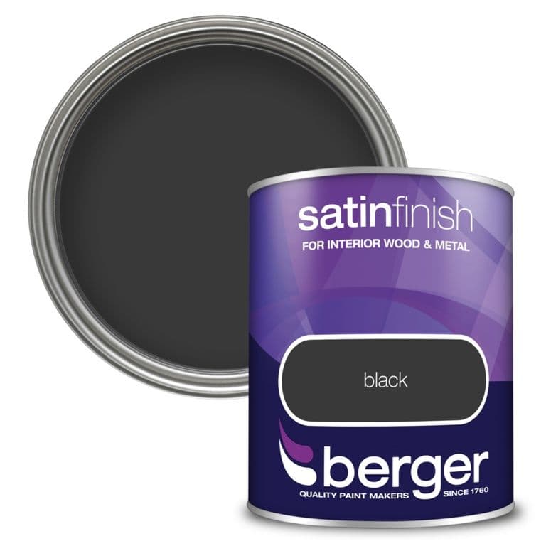 Berger Satin Finish 750ml - Black