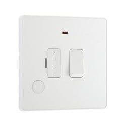 BG 13a Plastic Switched Fused Spur With LED - Pearlescent White