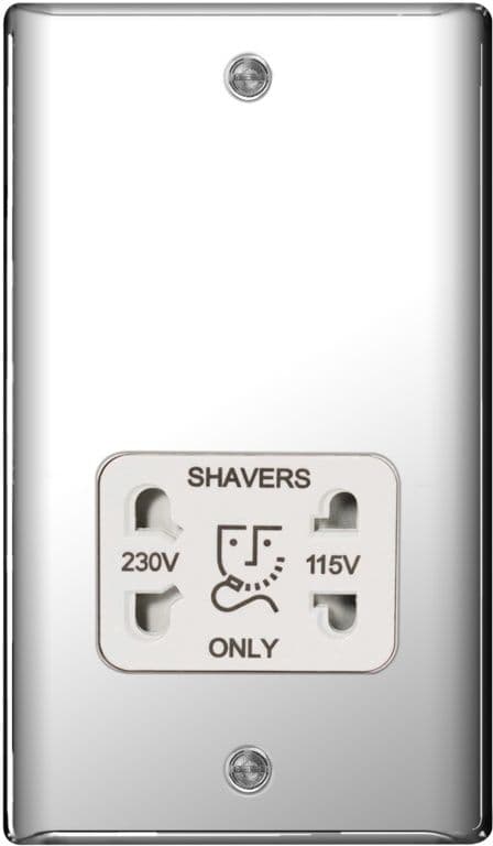 BG Chrome Shaver Socket Dual Voltage