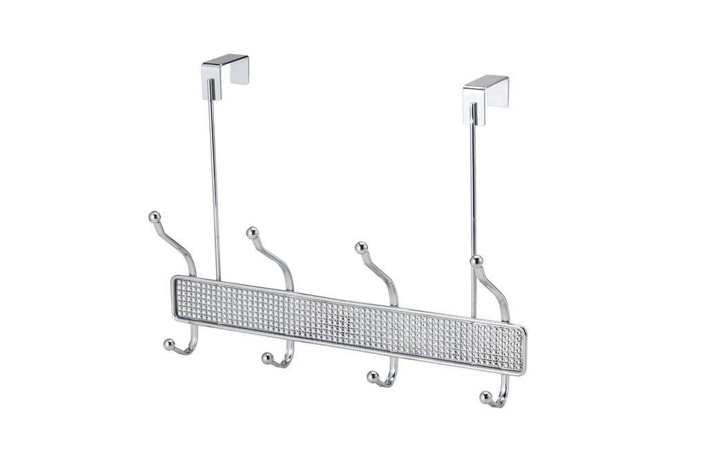 Blue Canyon Diamante 4 Hook Over Door - Silver