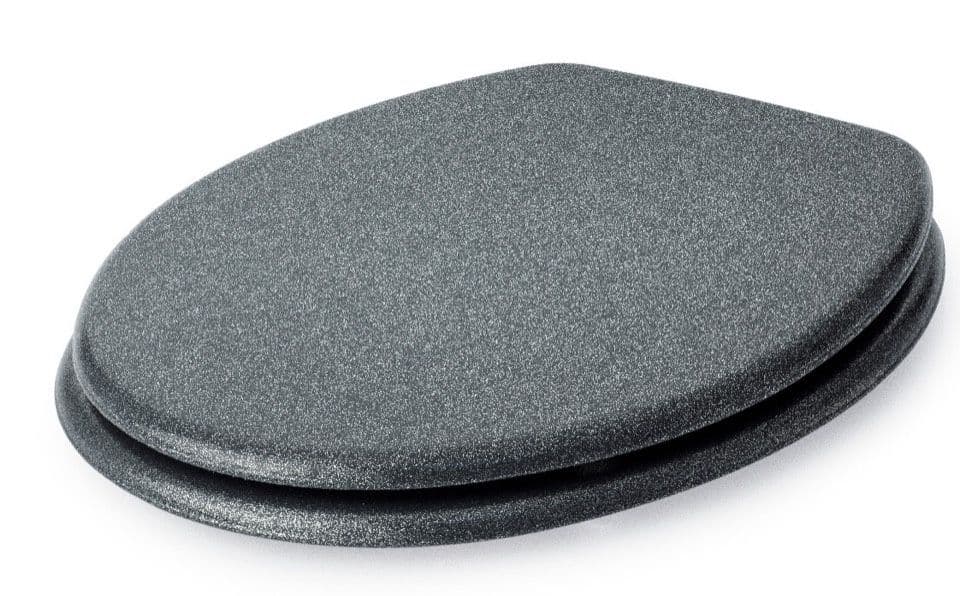 Blue Canyon MDF Toilet Seat With Stainless Steel Hinges - Glitter