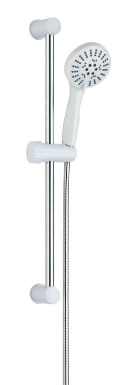 Blue Canyon White Shower Rail Set - 60cm
