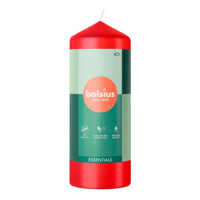 Bolsius Pillar Candle Delicate Red - 150mm x 58mm