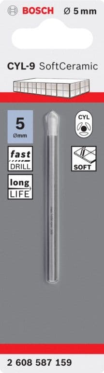 Bosch Glass & Tile Drill Bit - 5.0 x 70