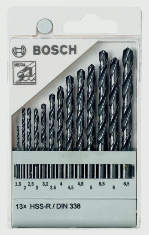 Bosch Metal Drill Bit Set HSS-R DN338 - 13 Piece