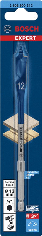 Bosch Selfcut Speed Flat Drill Bit Hex - 12 x 152
