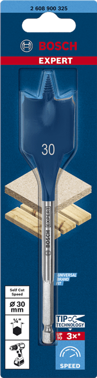 Bosch Selfcut Speed Flat Drill Bit Hex - 30 x 152