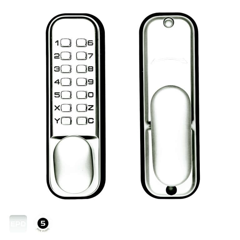 Briton Mechanical Push Button Code Lock - Brass