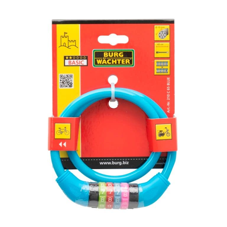 Burg-Wächter Kids Combi Lock Cable Blue - 10x65