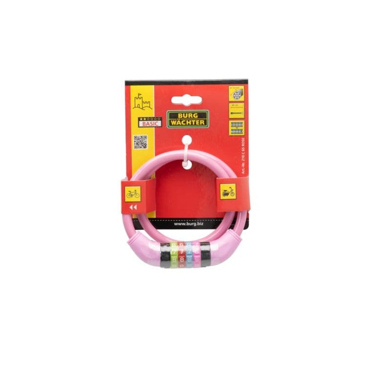Burg-Wächter Kids Combi Lock Cable Rose - 10x65