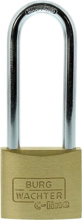 Burg-Wächter Mid Security Brass Padlock - Long Shackle - 40mm