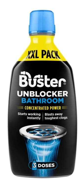 Buster Bathroom Plughole Unblocker 3 Dose - 900ml
