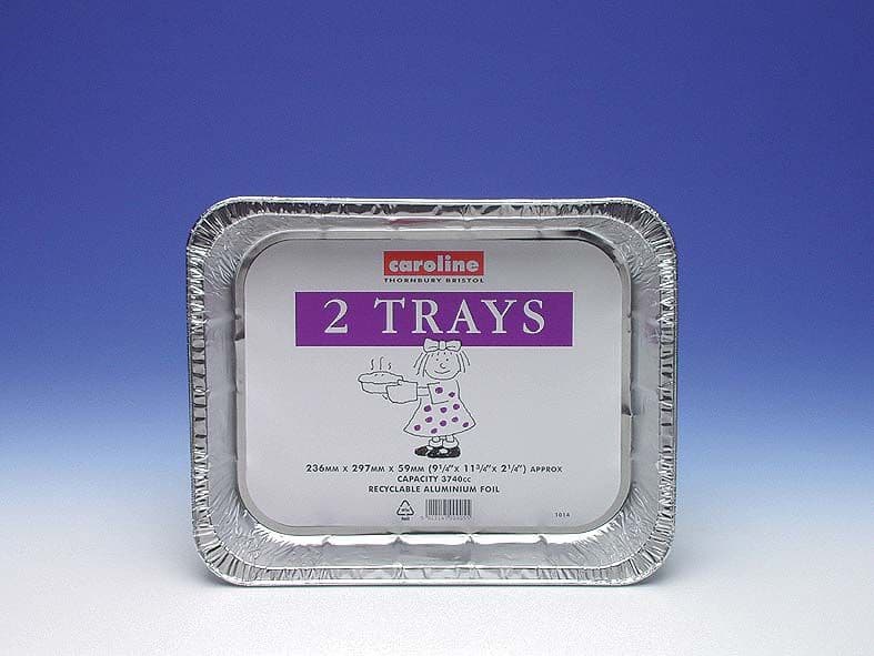 Caroline Foil Tray 2 Pack - 236mm x 297mm x 59mm