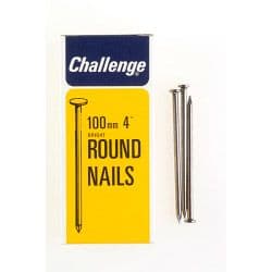 Challenge Round Wire Nails - Bright Steel (Box Pack) - 100mm